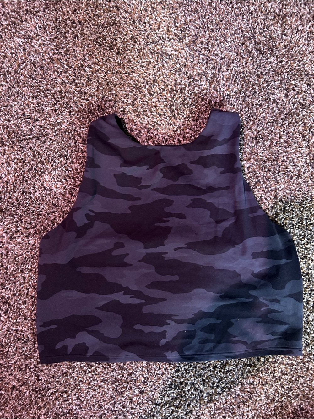 Athleta Black Camo Cropped Tank